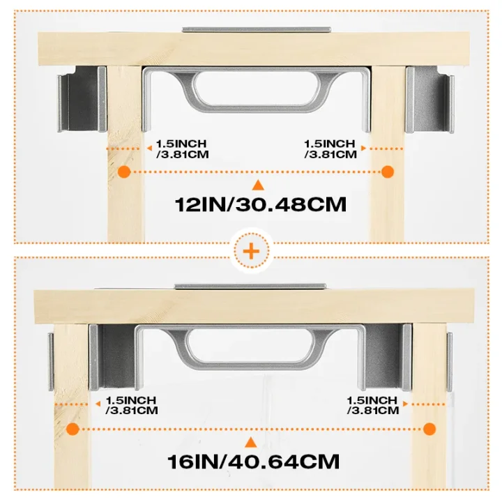 2Pcs Framing Tools- 16 Inch Framing Stud Layout Tool, Stud Framing Jig For  16 Inch On-Center Wall Stud Framing Measurement