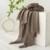 Plain Colors Grey Tassel Hijab Shawl Scarf