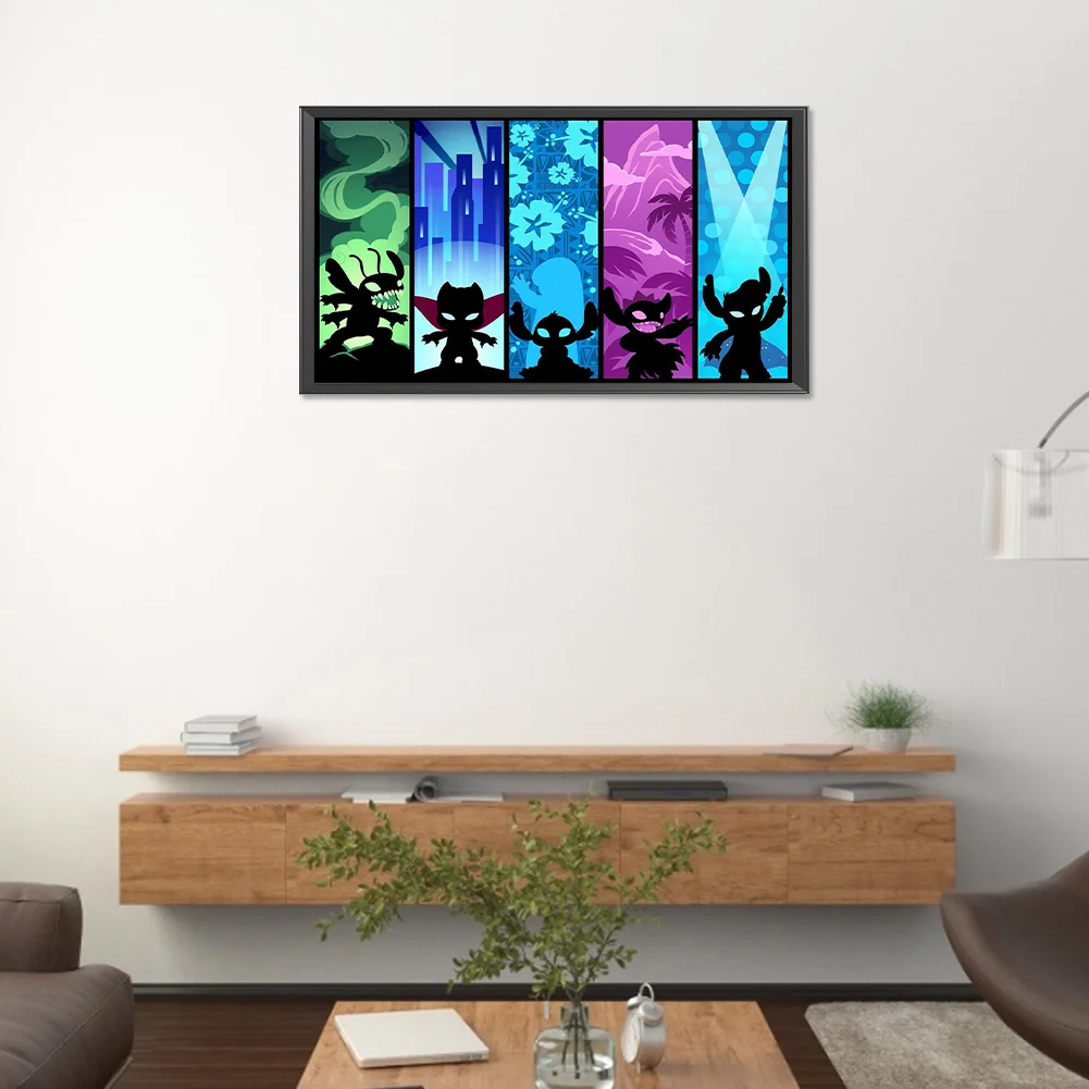 Full Round Diamond Painting 45*25cm - Stitch