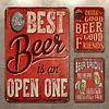 [US Local Warehouse]3PCS Beer Word - Vintage Metal Signs Set - 30*40cm