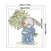 Bunny Flowers-14CT Stamped Cross Stitch Kit(28x32cm)