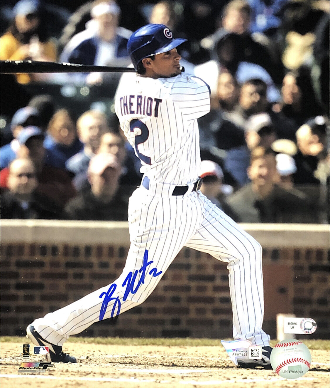 RYAN THERIOT HAND SIGNED AUTOGRAPHED 8X10 BASEBALL Photo Poster painting WITH FANATICS COA 3