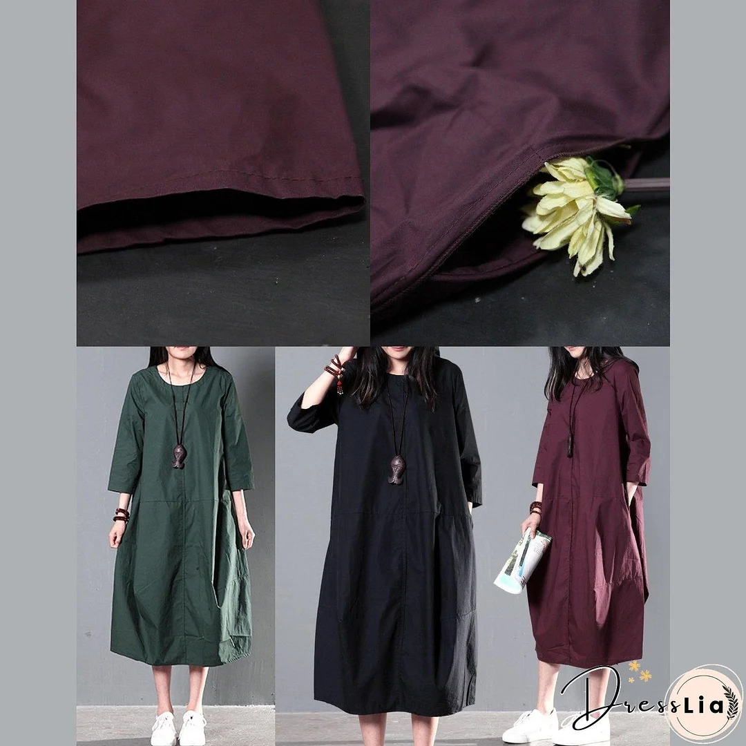 Green plus size cotton sundress summer maxi dresses causal traveling dresses