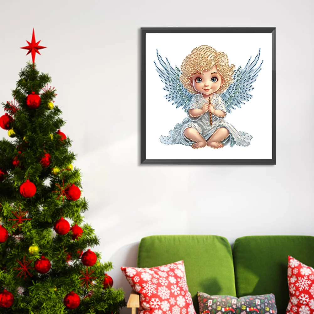 Diamond Painting - Partial Special Shaped Drill - Angel Baby(Canvas|30*30cm)