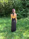 Clauda maxi dress with open back - Black