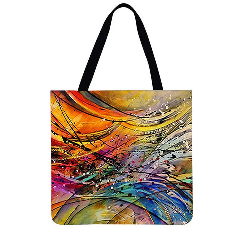 Linen Eco-friendly Tote Bag - Abstract