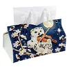 (25cm)Moon Violin Snow Owl DIY Diamond Painting PU Tissue Holder Box