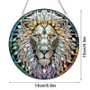2pcs DIY Lion Diamond Art Window Hanging Pendant Door Decoration
