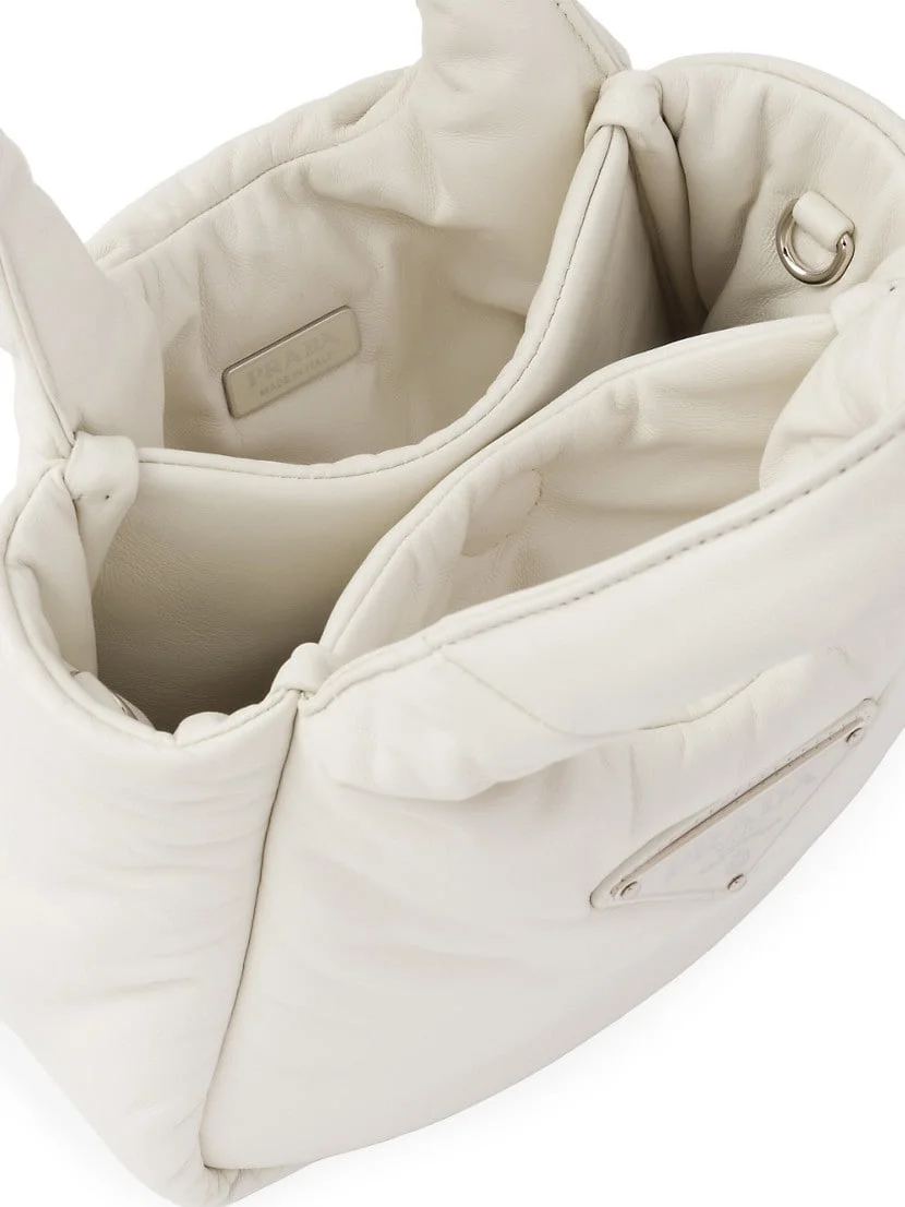 Prada Small Padded Soft Nappa-leather Bag white