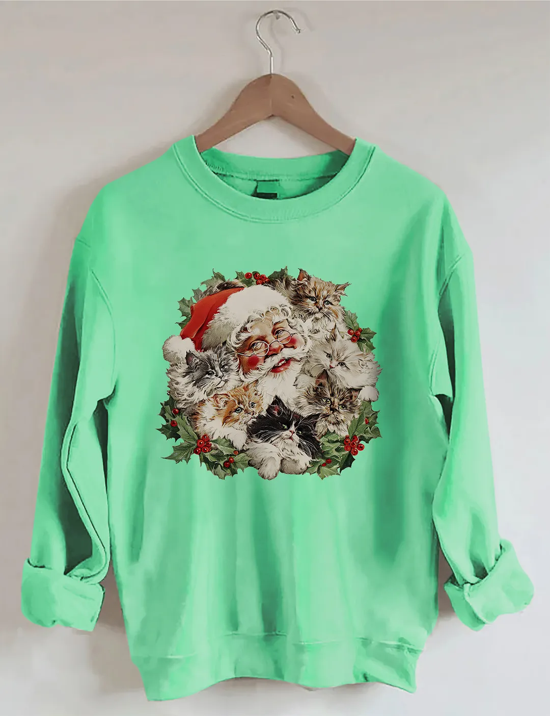 Santa Claus Kittens Christmas Sweatshirt