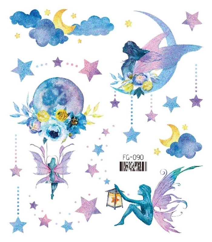 Lady Butterfly Pet Tattoos & Body Art 1 Piece