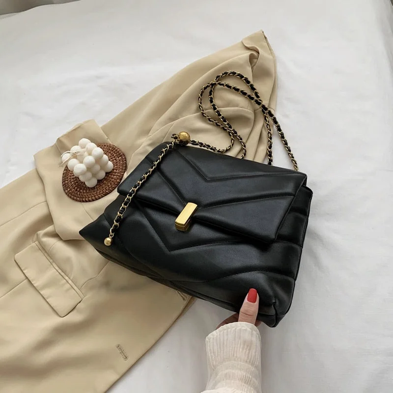 ѧӧܧ Large-Capacity Bag 2020 New Fashion Chain One-Shoulder Underarm Bag Net Red All-match Western Style Messenger Bag