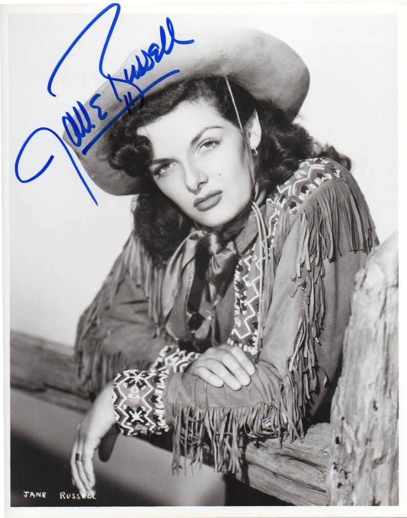 Jane Russell 8 x10 Autographed Hand Signed Photo Poster painting