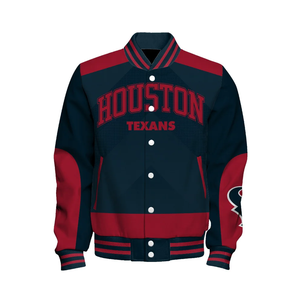 Houston Texans Football Team 2024 - 25 Stay Ahead Of The Trend Unisex Varsity Jacket