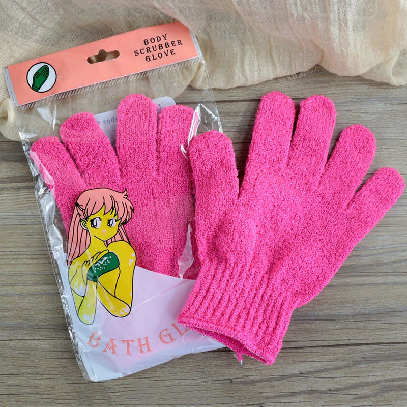 Fashion Solid Color Nylon Bath Gloves 1 Piece