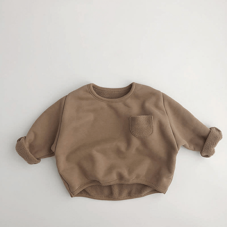 Toddler Boy Retro Fleece Lined Sweatshirt