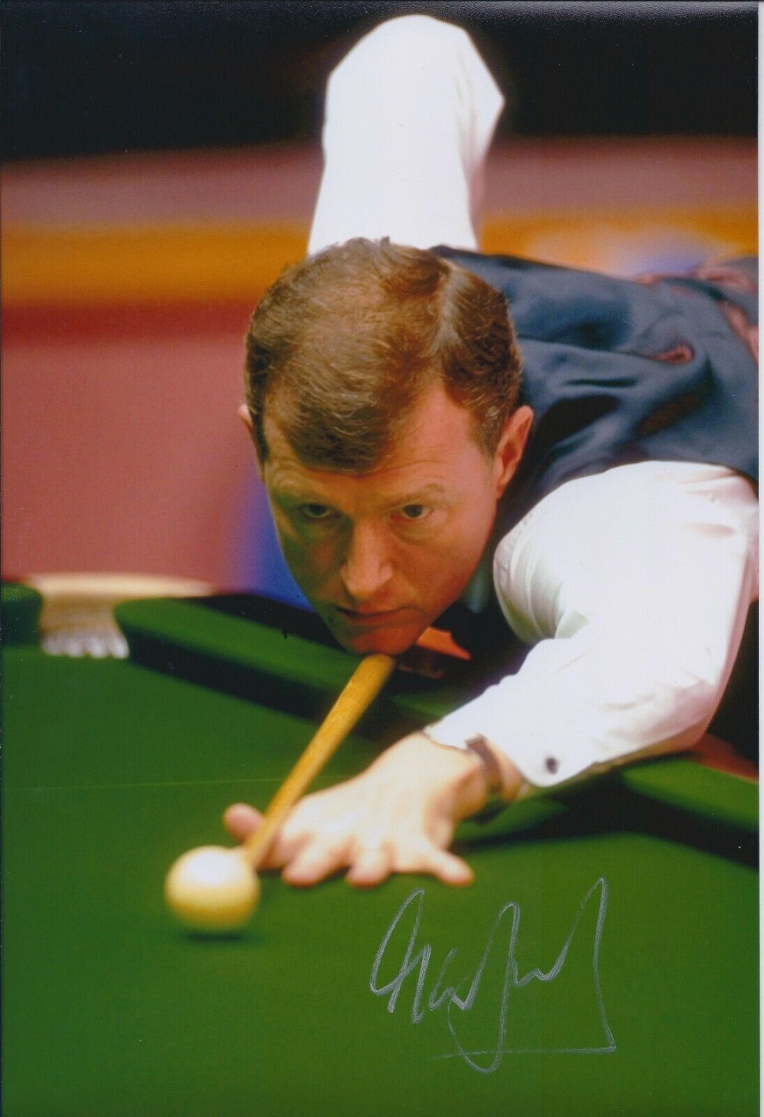 Steve DAVIS AUTOGRAPH 12x8 Signed Photo Poster painting AFTAL COA SNOOKER UK Championship WINNER