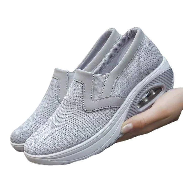 Breakj Breakj 2025 New Flying Women's Shoes Casual Sneakers Lazy Shoes Soft-Soled Permeable Women's Single Shoes Air Cushion Shoes