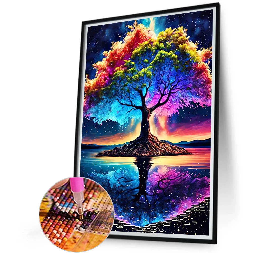 5D Diamond Painting Tree of Life Wolf Dream Catcher Kit