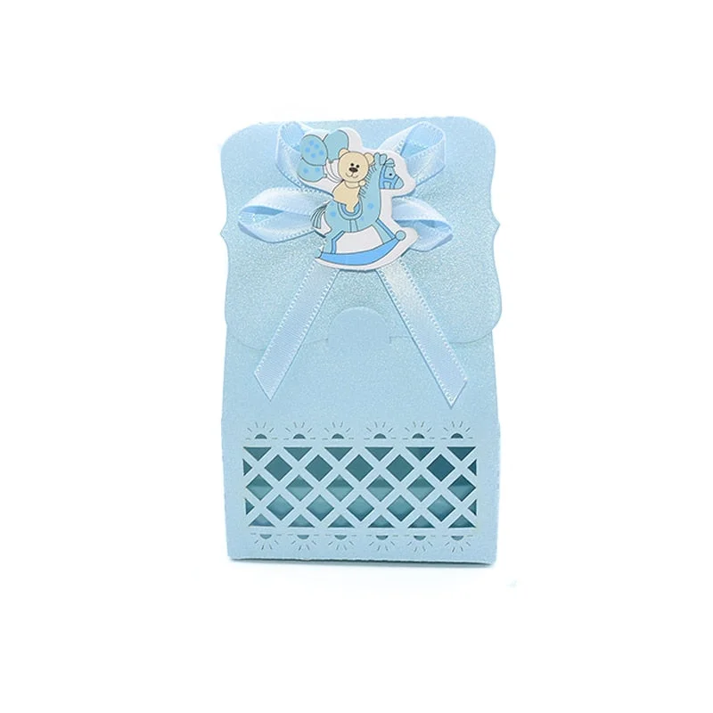 12Pcs Cute Baby Shower Gift Box Candy Box Boy Girl Baby Shower Favors Bag Kids Birthday Party Gender Reveal Party Supplies