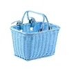 Bike Front Basket with Handles Cute Square Bicycle Basket for Kids Adult Bikes