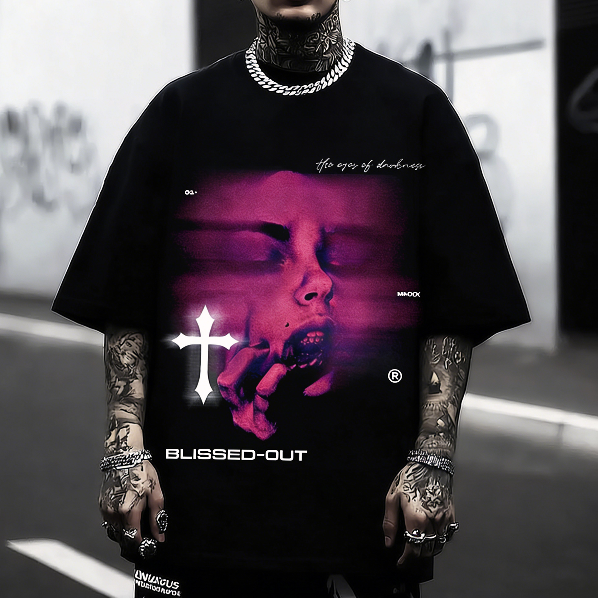 Cotton Oversized Black T-Shirt For Men