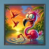 Diamond Painting -DIY Round Drill Flamingos(40x40cm)