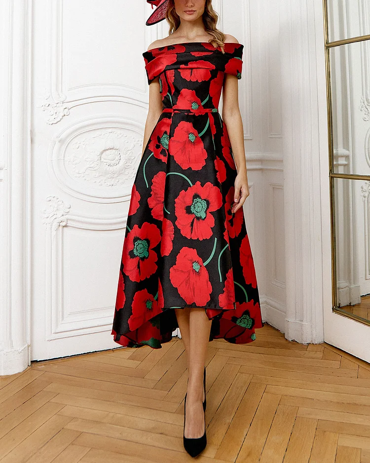 Vintage elegant French floral dress