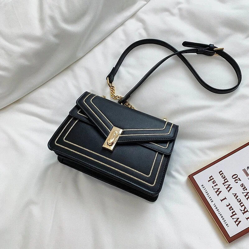 Elegant Female Square Crossbody bag 2021 Fashion New High quality Leather Women's Designer Handbag Chain Shoulder Messenger Bag