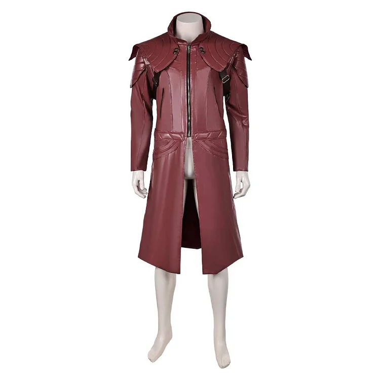 Devil May Cry 5 Dante Leather Overcoat Jacket Outfits Cosplay Costume Halloween Carnival Suit