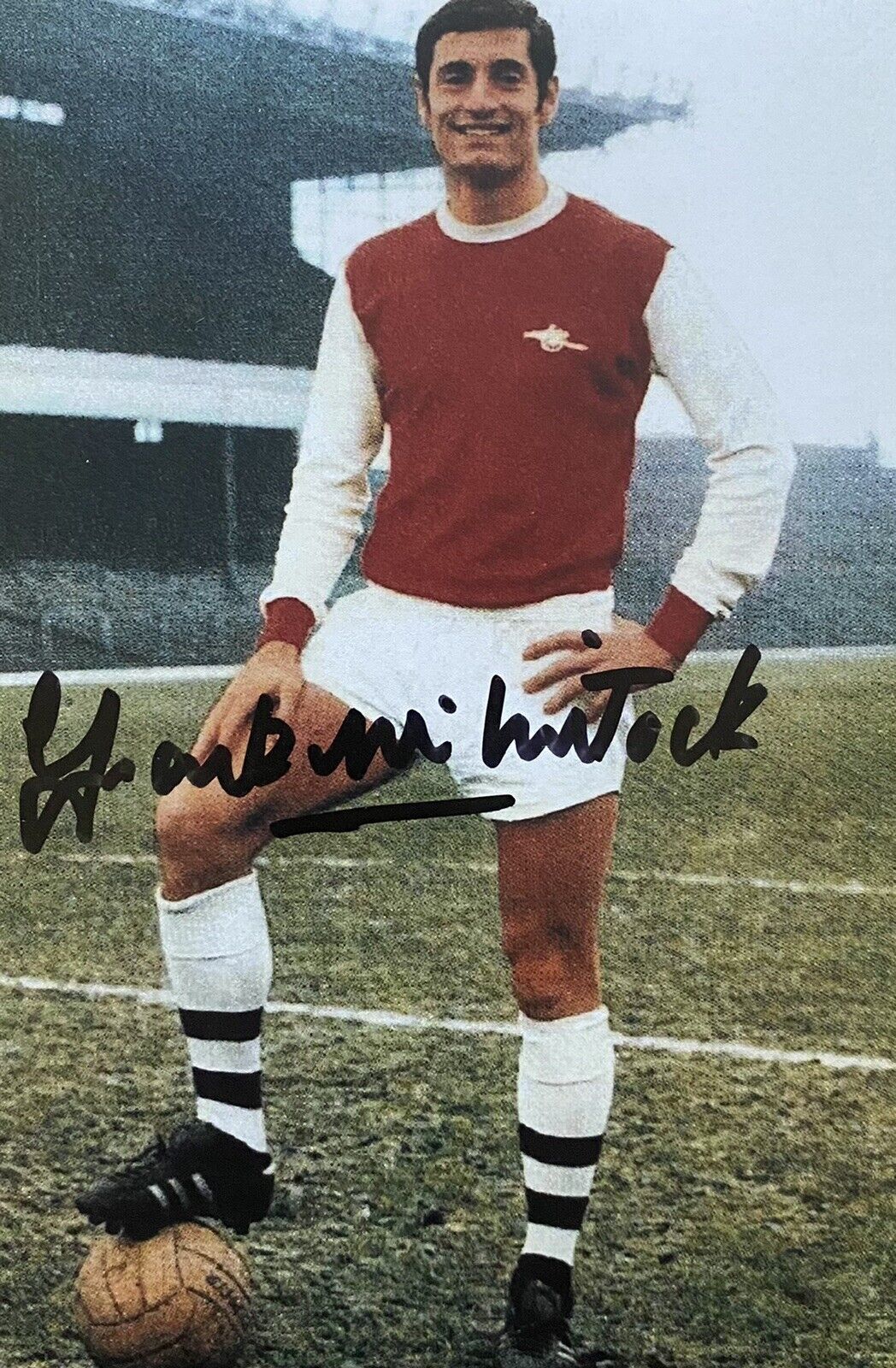 Frank McLintock Genuine Hand Signed Arsenal 6X4 Photo Poster painting 6