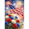 Independence Day Full DIY 5D Round Drill Diamond Painting Kit Large Size 40x60cm Diamond Dots Paintings Picture Arts Craft for Adults/Beginners Home Decor