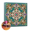 Sanftrosa Blumen-Mandala-Kunst speziell geformte 5D-DIY-Teilbohrer-Diamanten-Punkte, Edelstein-Kunst-Kits mit Rahmen, Diamanten-Gem&auml;lde, Edelstein-Kun