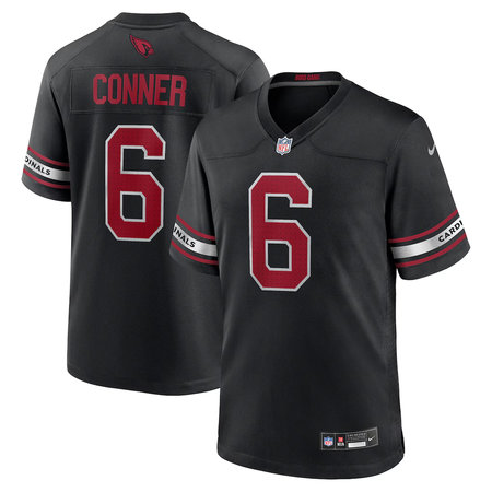 Men's Arizona Cardinals #6 James Conner Nike Black Game Jersey