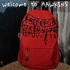Stranger Things student schoolbag student backpack large capacity genuine red Oxford cloth backpack