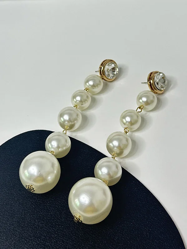 Shiny Geometric Beaded Earrings Accessories