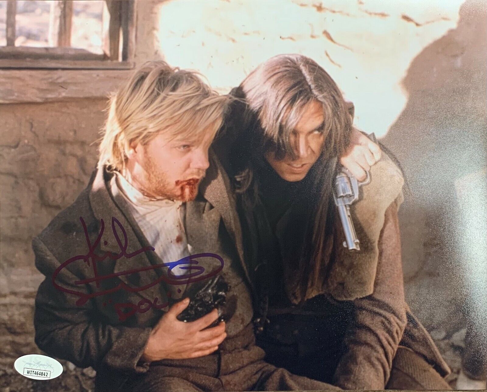 Kiefer Sutherland auto inscribed signed 8x10 Photo Poster painting Young Guns Doc Scurlock JSA