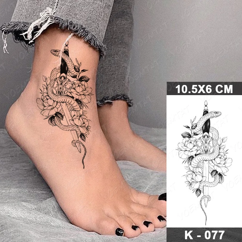 Waterproof Temporary Tattoo Sticker Starry Sky Galaxy Lion Flash Tatoo Wolf Fox Owl Arm Wrist Fake Tatto For Body Art Women Men