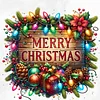 Christmas Wooden Sign-11CT Stamped Cross Stitch 50*50cm/19.69*19.69in tapestrymarket