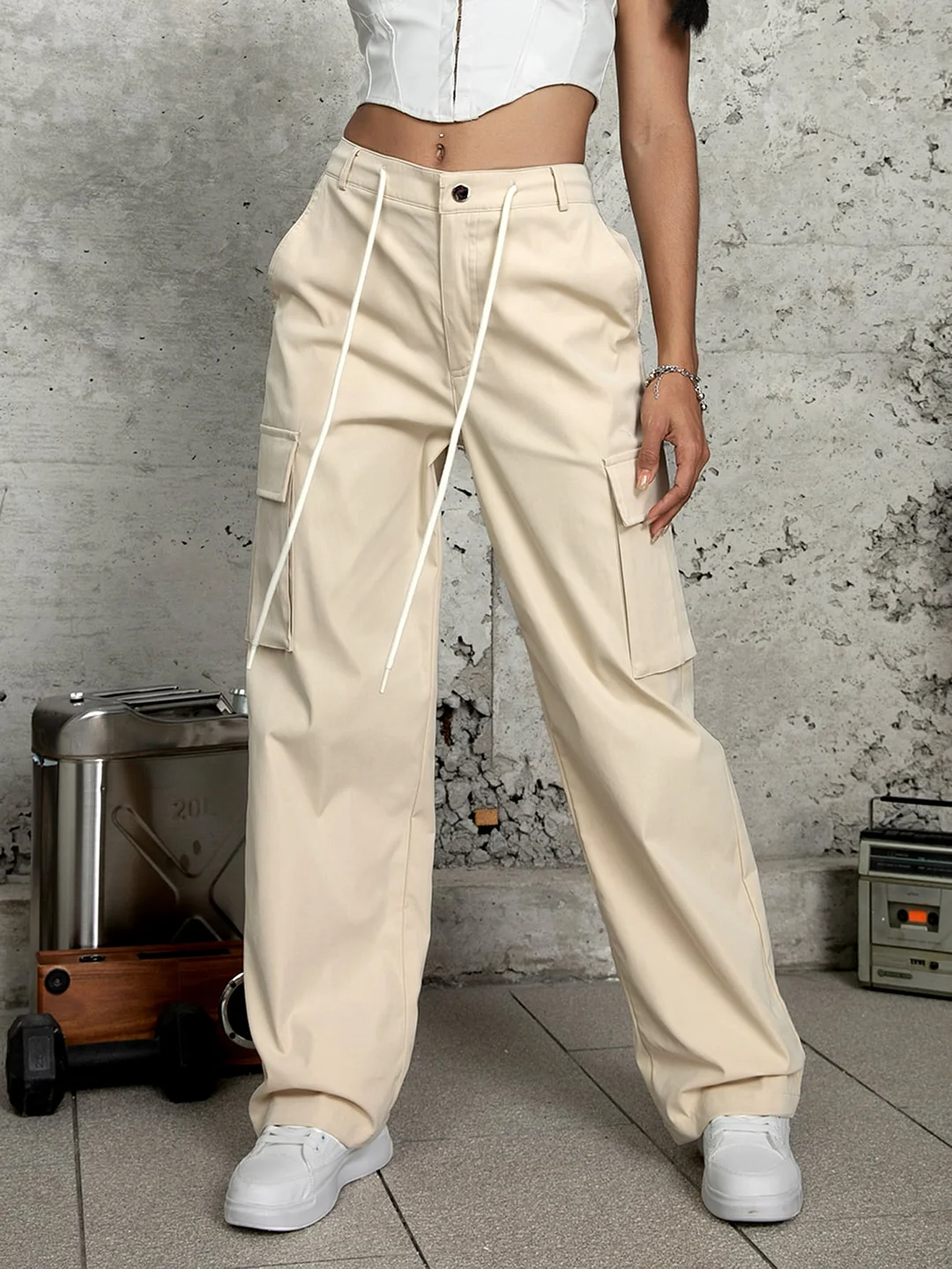 Flap Pocket Side Cargo Pants