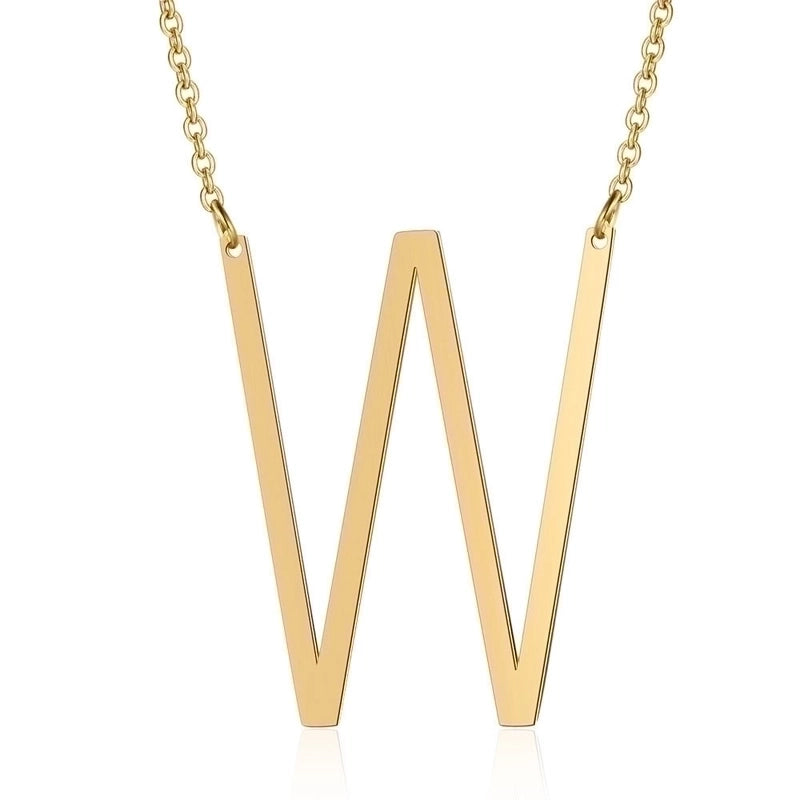 Stainless Steel Fashion Polishing Letter Necklace
