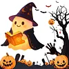 Cute Ghost Reading Book Night Light Easy To Use Halloween Cute Night Light Lightweight for Indoor Party Desk Outdoor Halloween Decoration