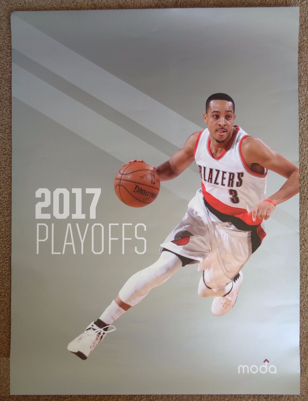 CJ McCOLLUM 2017 Blazers POSTER Playoffs Game Handout Portland Trailblazers SGA