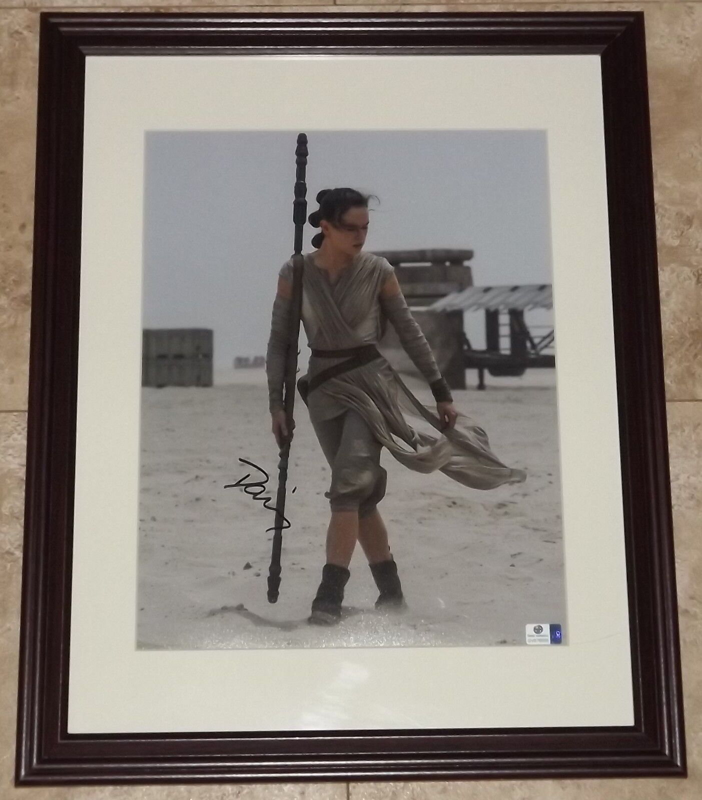 Star Wars Rey Daisy Ridley Signed Autographed Framed 11x14 Photo Poster painting GV GA GAI COA!