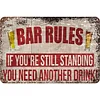 Bar Rules - Vintage Metal Signs - 20*30cm - Warning