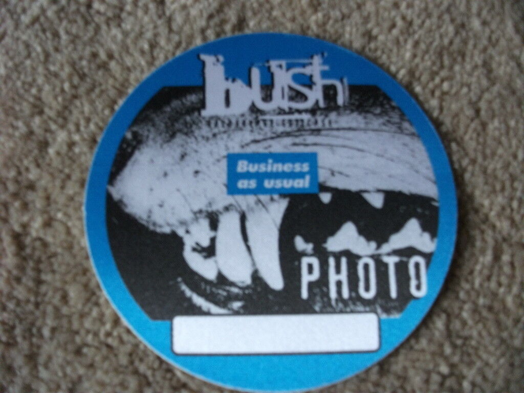 Bush Business As Usual Photo Poster painting Backstage Concert Pass Blue