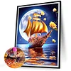 Diamond Painting -DIY Round Drill Pink Rose Ship
