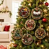 6pcs DIY Pearl Diamond Painting Christmas Tree Hanging Ornaments