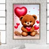 Diamond Painting-DIY Full Round Drill Flower Heart Bear