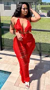 Ripped Fringed Casual Trousers Set